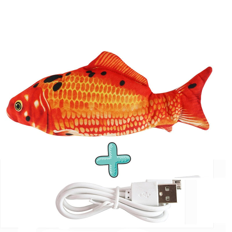 USB Charger Toy Fish Moving Electric Floppy Fish Realistic Pet Chew Bite cat dog toy