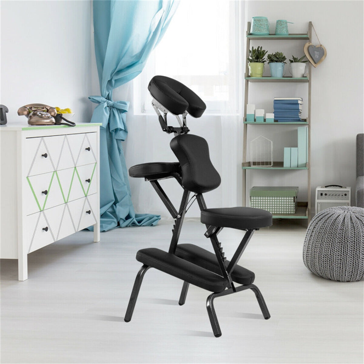 Simulated leather massage chair