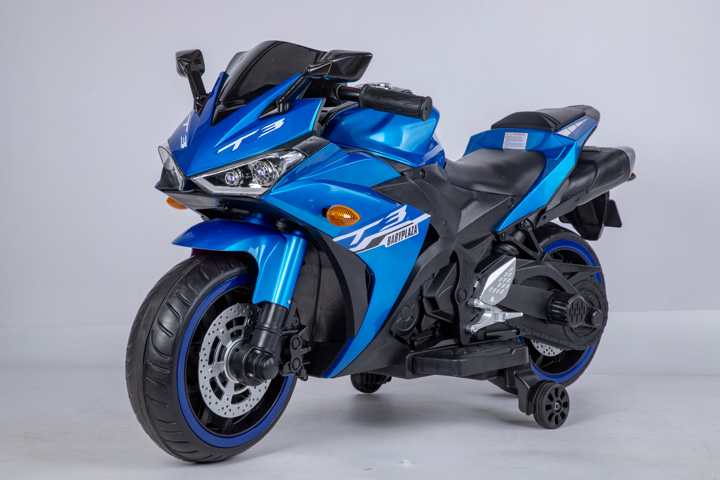 Motorcycle, 12V - 3 4 5 6 years Boys Girls 12v7ah Kids Motorcycle ride on toy with Training Wheels/manual throttle/ drive by hand /Lighting wheels