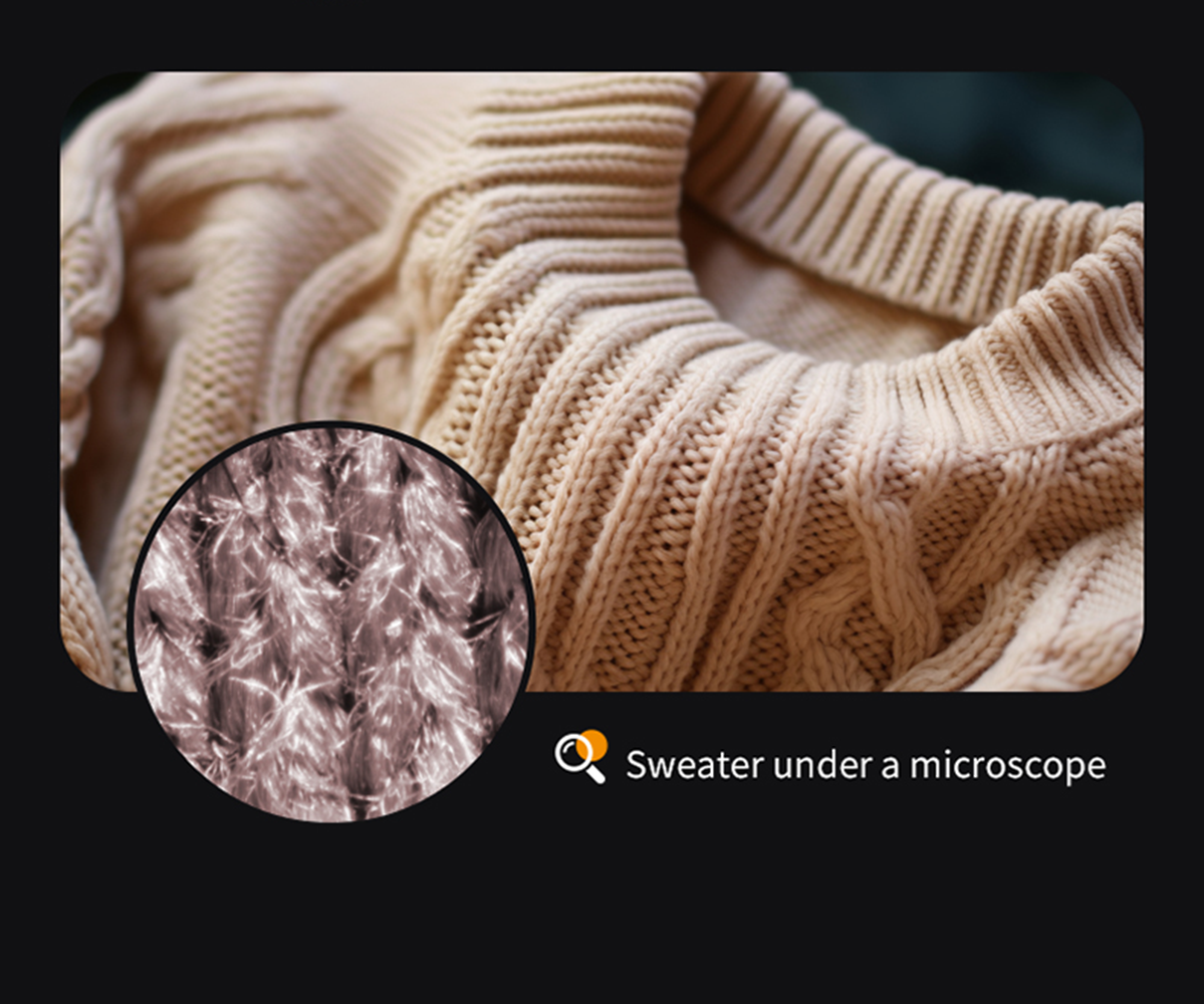 Handheld Microscope Optical HD portable microscope, mwith LED light, biological education science experiment (yellow)