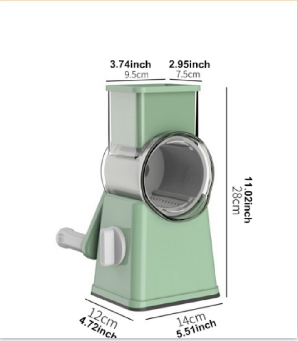 Vegetable Chopper - Slices, grinds, chops and julienne fruits without much effort - Includes container, interchangeable blades