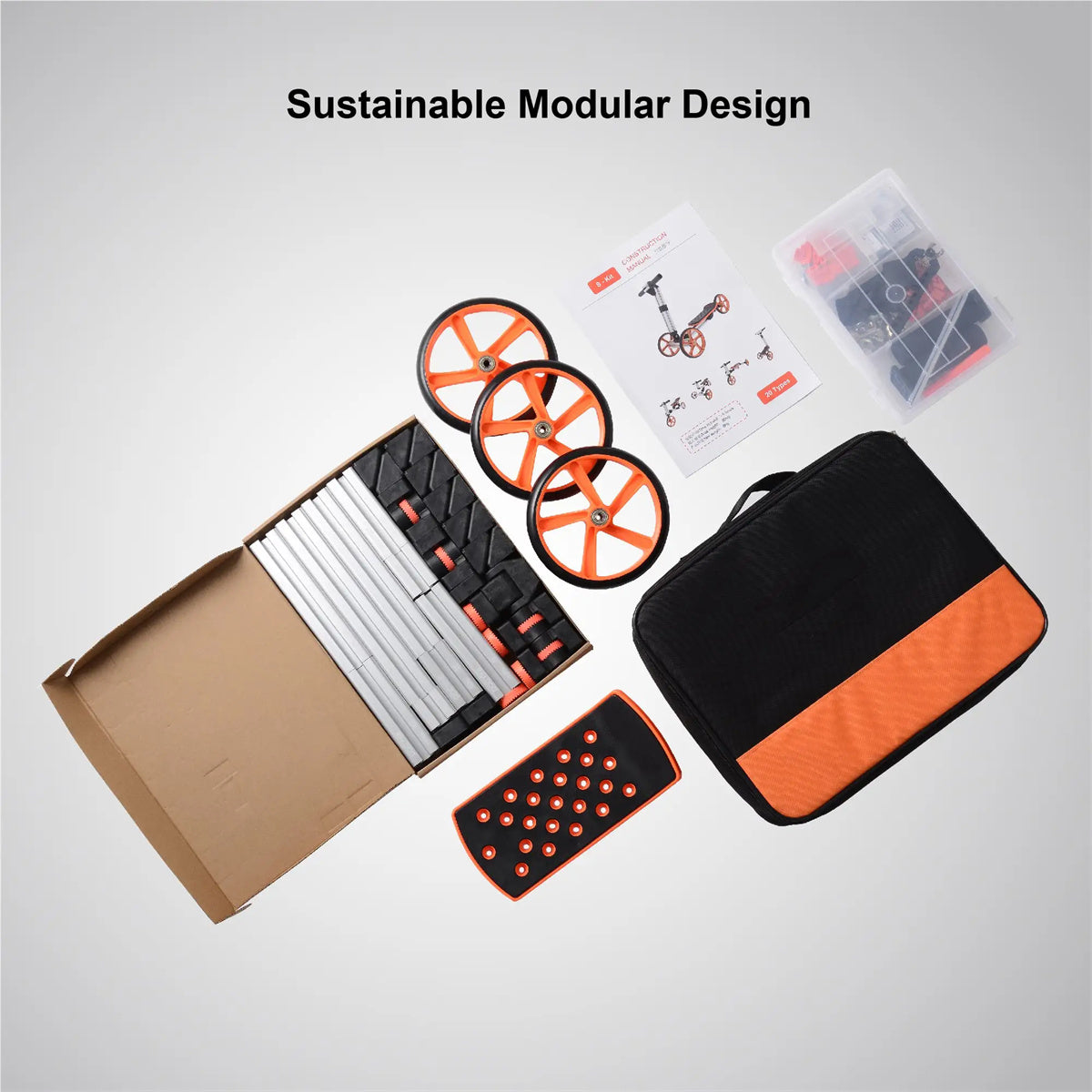 Build Create Different Model Designs- Scooter Kit 28.74"x12.99"x20.87", (Silver)