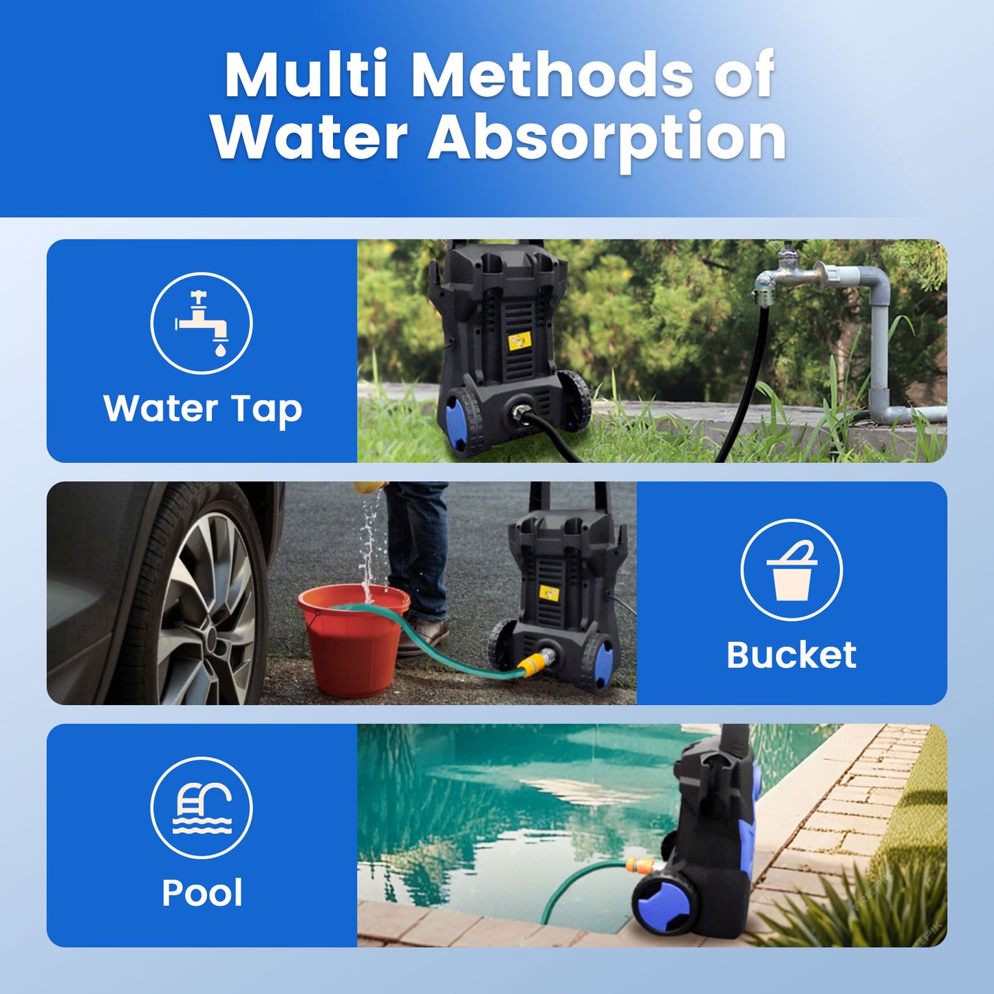 Electric Pressure Washer, Electric Power Washer with Rotatable Nozzles, 3200 PSI Max 2.2 GPM High Pressure Cleaning Machine with Foam Cannon, Power Washer for Car, Floor, Yard