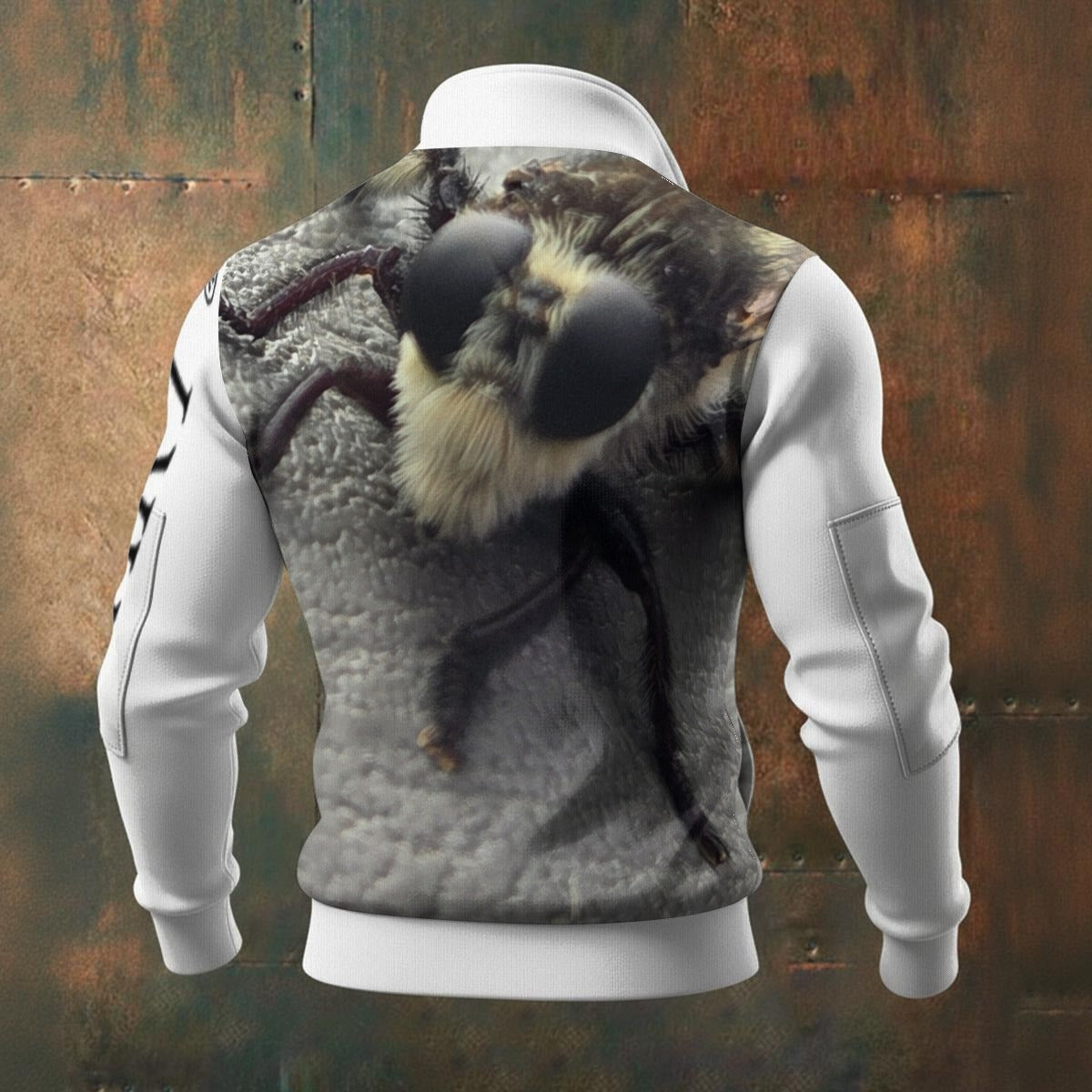 NEW!!! "THAT PART" branded (left sleeve & BIG Bug Face front & rear) Men's Zip-Up Knit Fleece Jacket