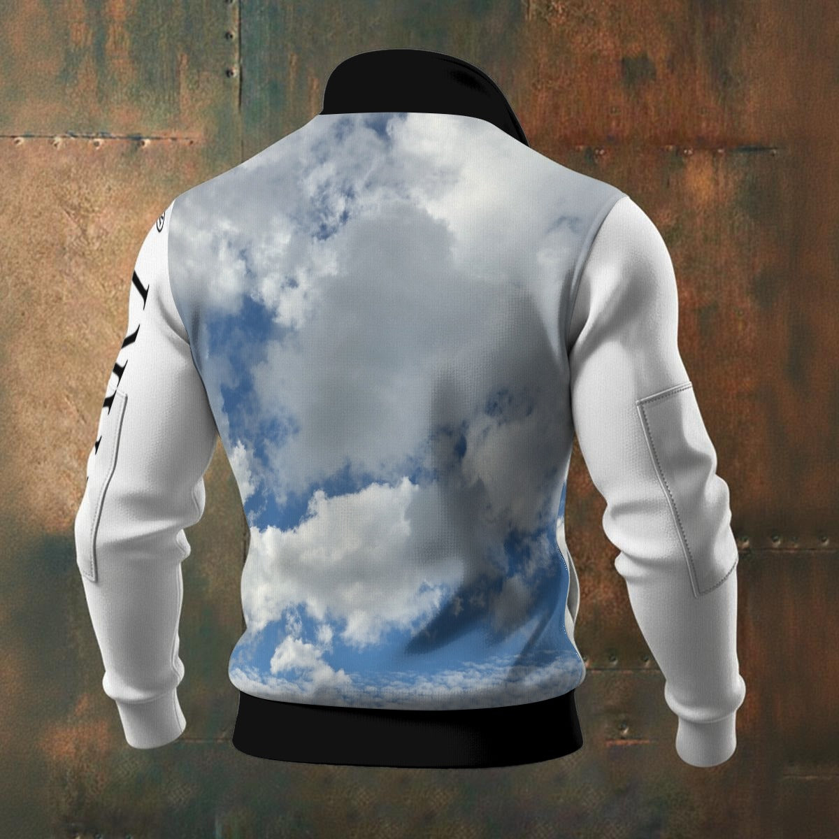 NEW!!! "THAT PART" branded (left sleeve / CLOUDS front rear) Men's Thick Knit Fleece Jacket