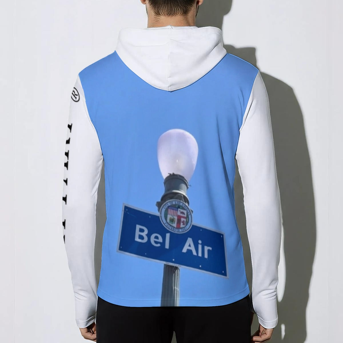 NEW!!! "THAT PART" branded (left sleeve/BEL-AIR Sign front/rear) Sunscreen Sports Hoodie With Thumb Holes