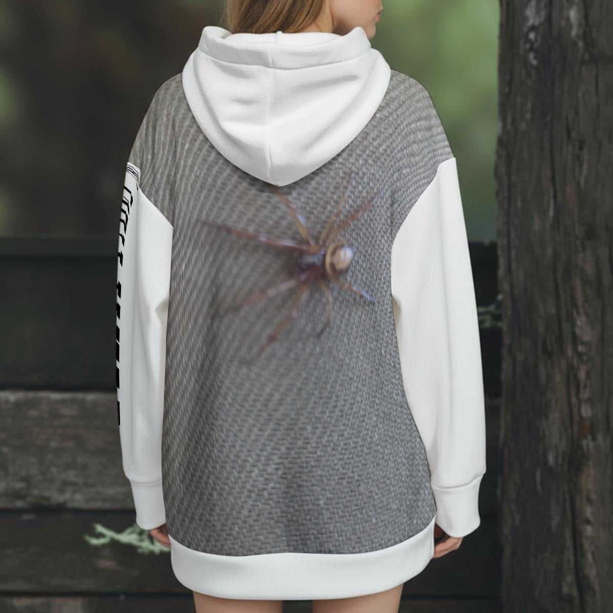 NEW!!! "THAT PART" branded (left sleeve & BIG Spider front/rear) Women's Knitted Button-Up Hooded Jacket