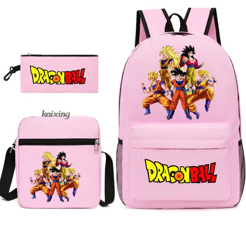 Dragon Ball Backpack Shoulder Bag Travel Bag 3-Piece Set
