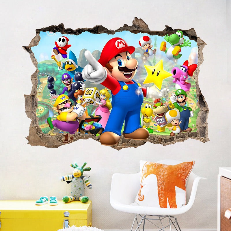 3D Wall Piercing Mary Full Staff Wall Stickers