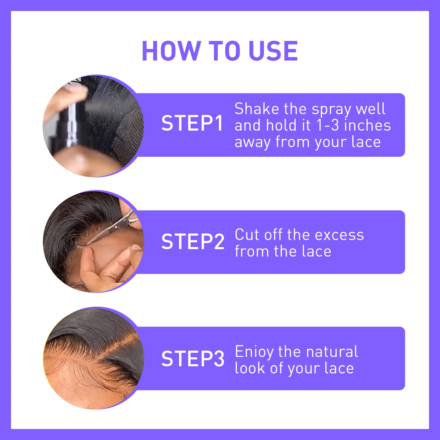 Lace Wig Set Hair Spray, Wig Hairline Seamlessly Integrated Hair Spray