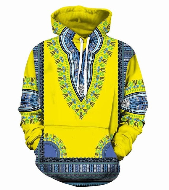 3D Traditional Print Hoodies Men Women Fashion African Dashiki Hoodie