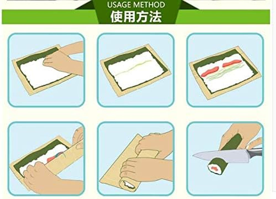 Bamboo Sushi Rolling Mat & Rice Paddle Set (3-Piece)