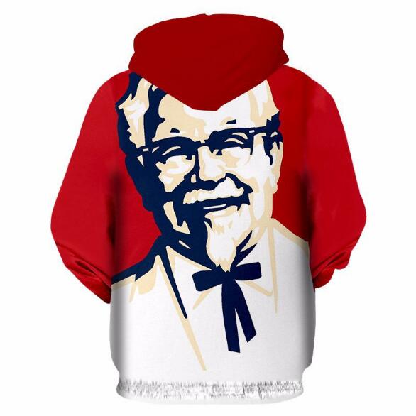 3D Fried Chicken Man Hoodie