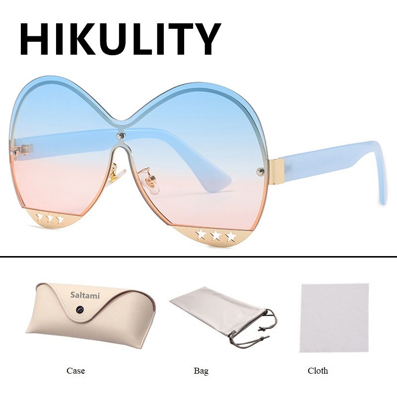 Fashion Hollowed Out Five-Star Medal Trend Sunglasses