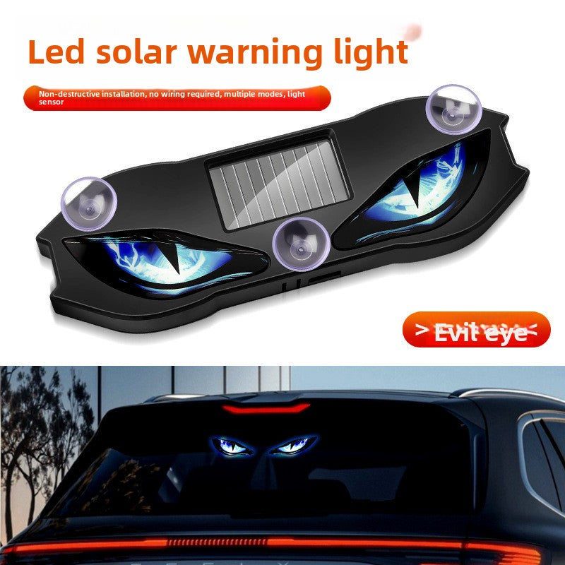 Solar Powered Car Devil Eye Ambient Warning Light