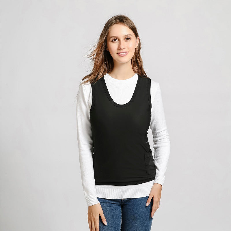 Heating vest, cross border vest, five zone heating vest, unisex electric heating vest
