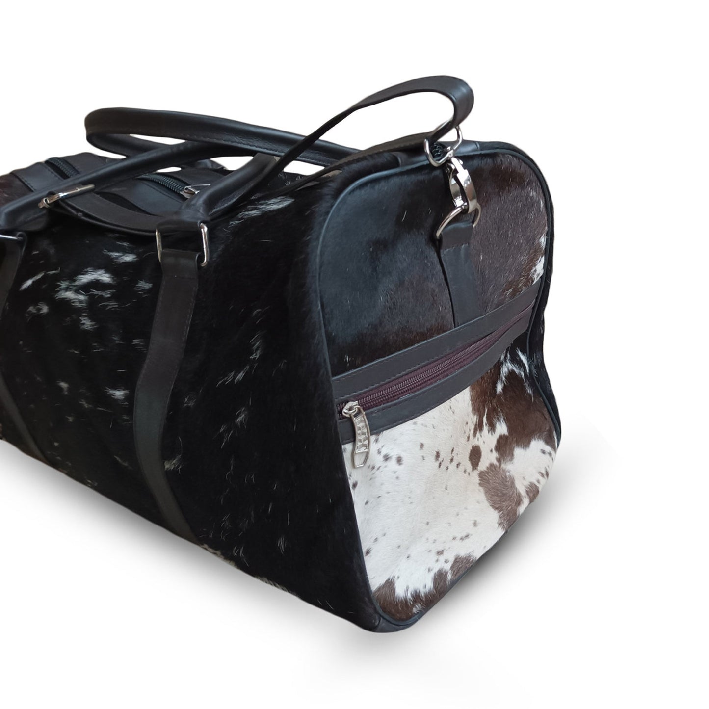 Pony Skin Bags: Cowhide Duffel Bag, Handcrafted Leather Travel,Perfect Gift for Adventurers