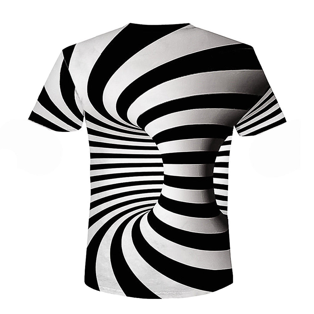 3D printed Short sleeved Vertigo Hypnotic T shirt
