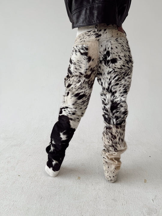Women Cowhide Hair on Pant