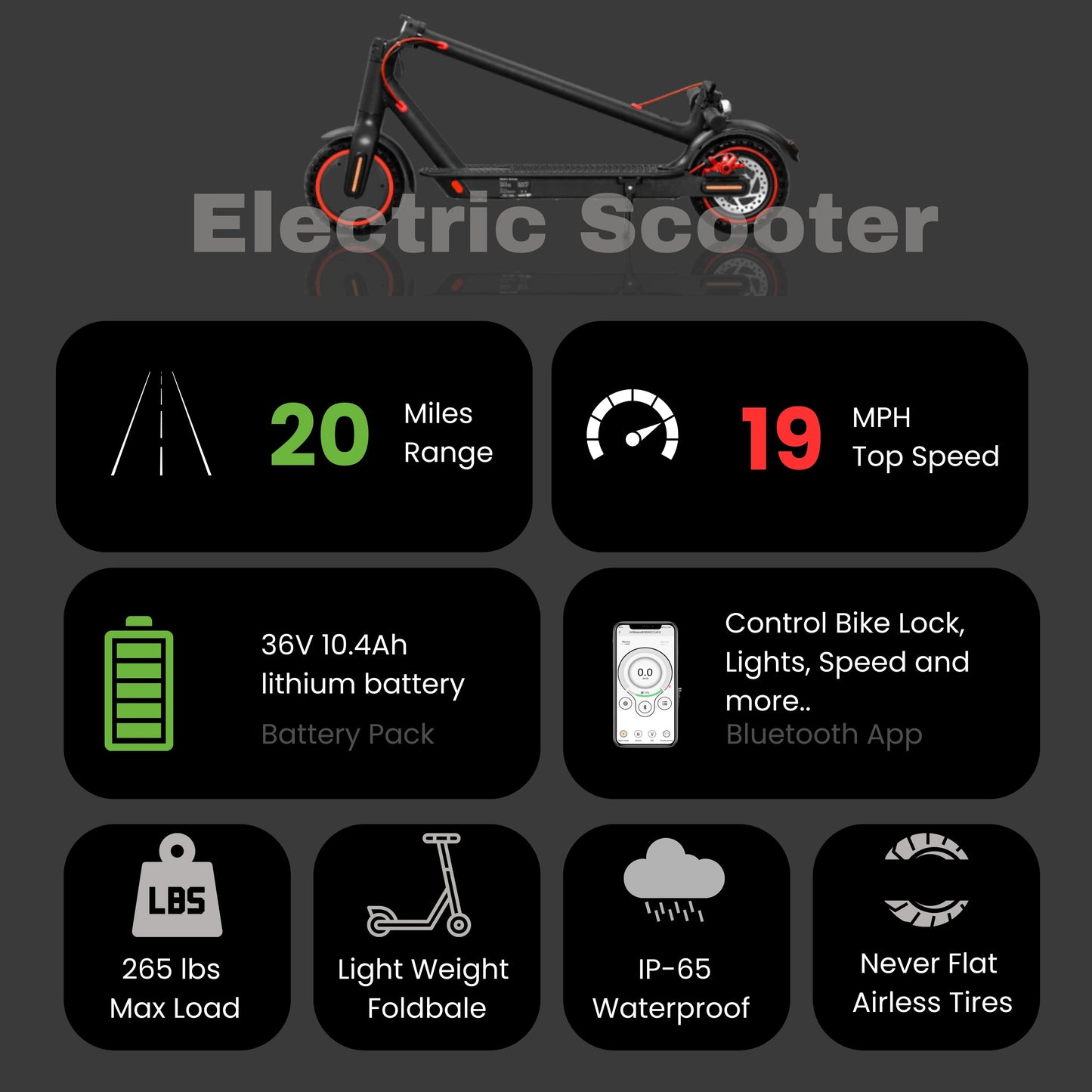 Electric Scooter w/ Mobile App