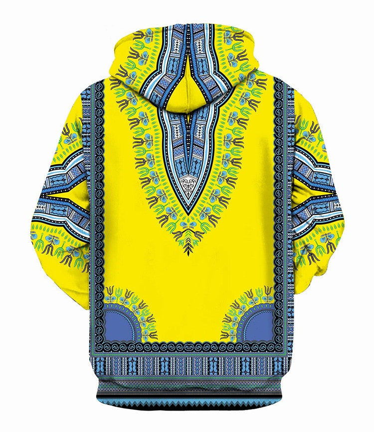 African Clothing Casual Hooded Sweatshirt Men Women Fashion