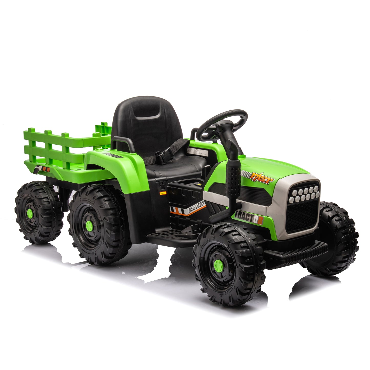 Electric Tractor powered by 24V battery, 200w * 2 motor 1.86-4.97MPH/remote control three speed adjustable