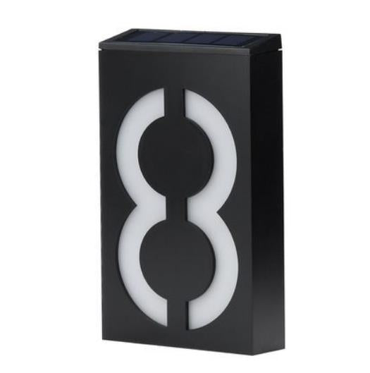 Solar Powered Lighted House Numbers for Address Sign formation