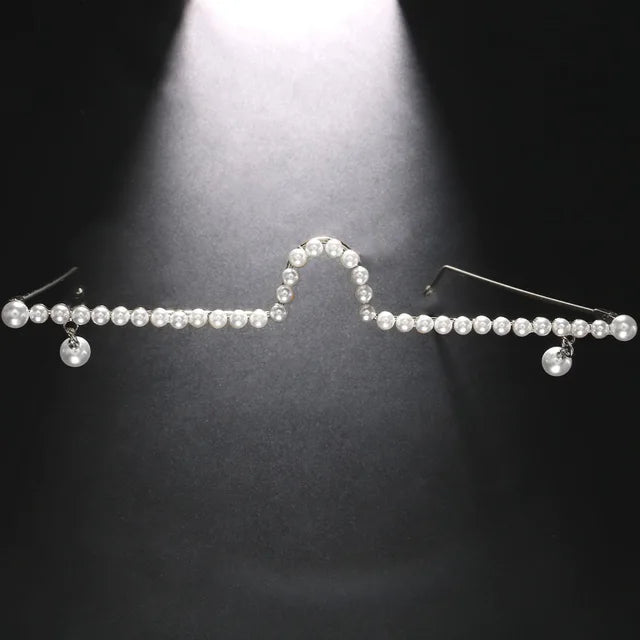 Pearl Eyeglass Frame Personalized Pendant Accessories for Women Face Chain