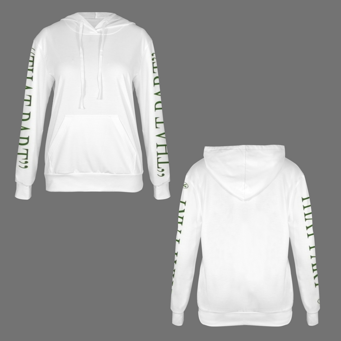 NEW!!! "THAT PART" branded (green both sleeves) Drawstring Pocket Hoodie