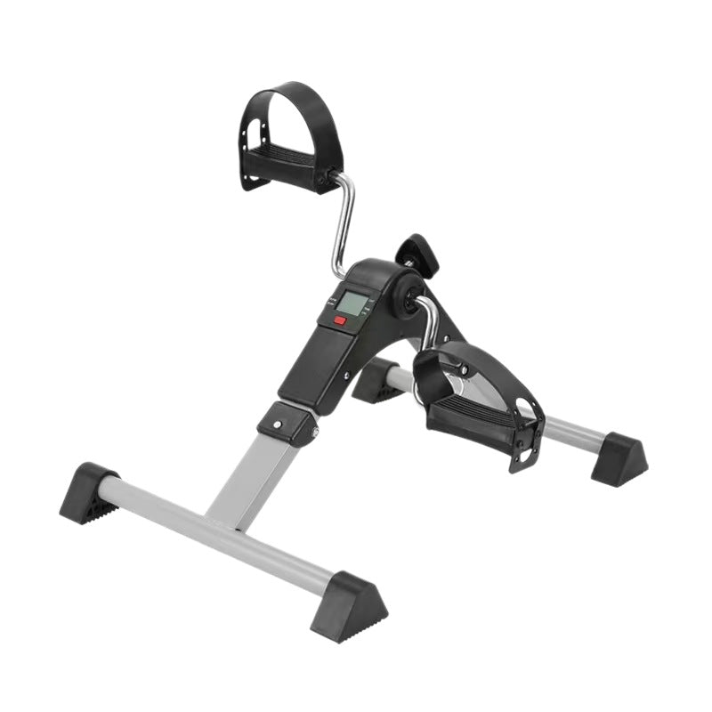 Foldable Mini Exercise Bike with Display Screen Leg Trainer Stepper Indoor Rehabilitation Pedal Bike
