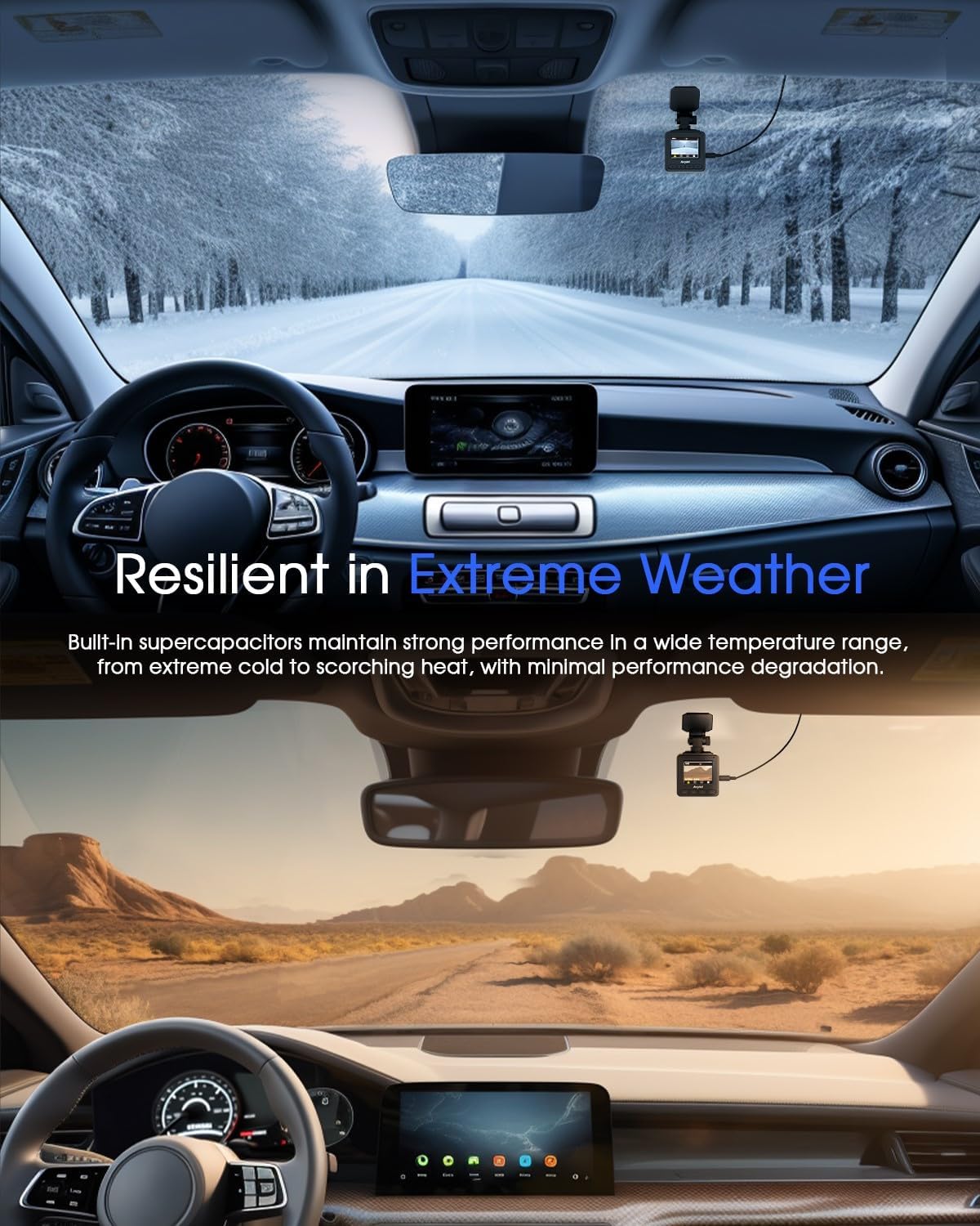 Zarre 2K WiFi Smart Dash Cam