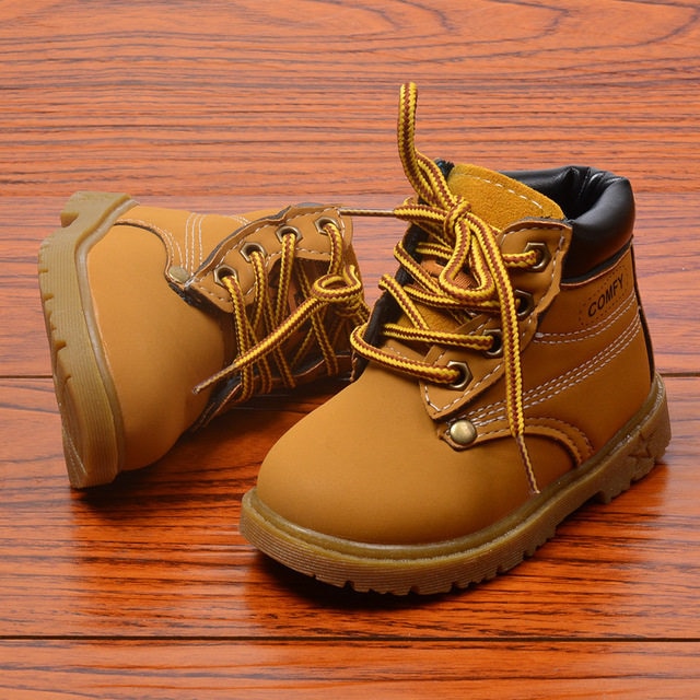 Winter Children's Boots Girls Boys Plush Martin Boots Casual Warm Ankle Shoes Kids Fashion Sneakers Baby Snow Boots