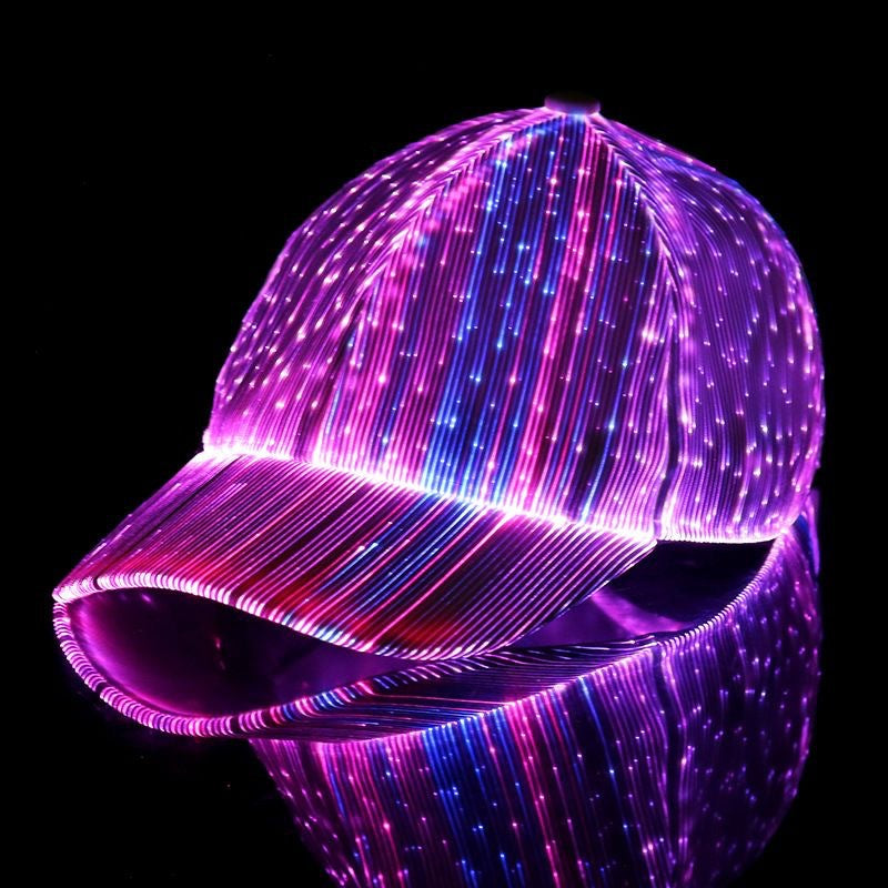 LED Fiber Optic Light-Up Flashing Hat