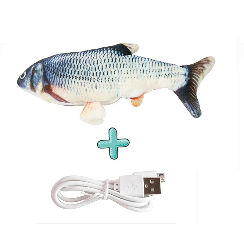 USB Charger Toy Fish Moving Electric Floppy Fish Realistic Pet Chew Bite cat dog toy