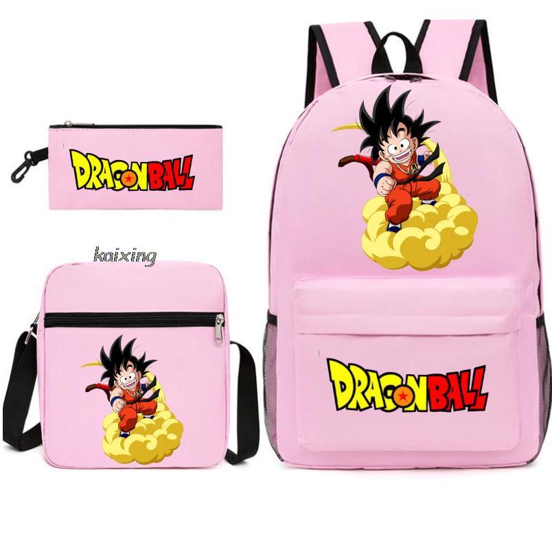 Dragon Ball Backpack Shoulder Bag Travel Bag 3-Piece Set