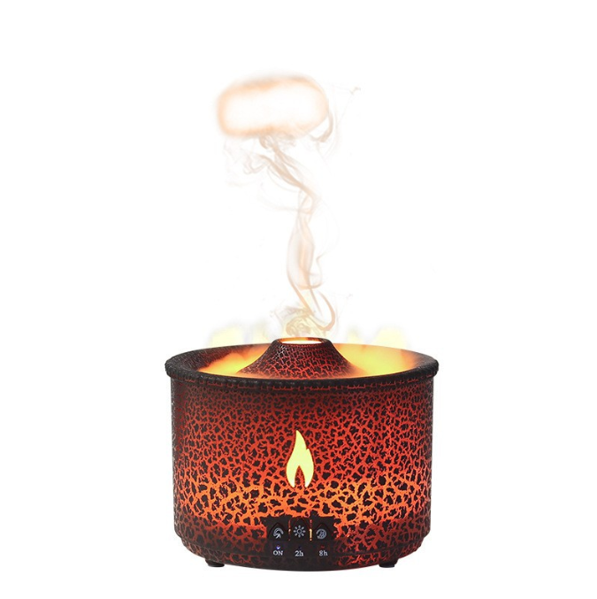 Simulation flame aromatherapy machine remote control spray jellyfish humidifier new spit ring humidifier