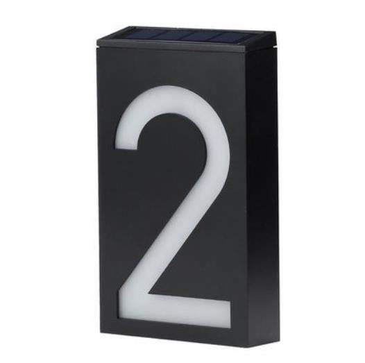 Solar Powered Lighted House Numbers for Address Sign formation