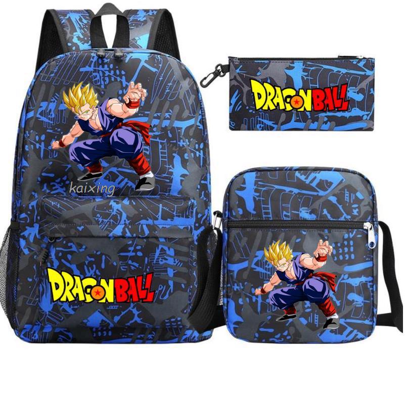 Dragon Ball Backpack Shoulder Bag Travel Bag 3-Piece Set