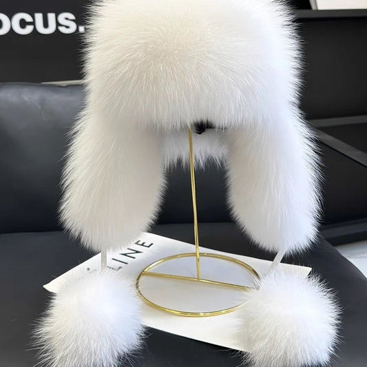 Imitation fox fur Lei Feng hat