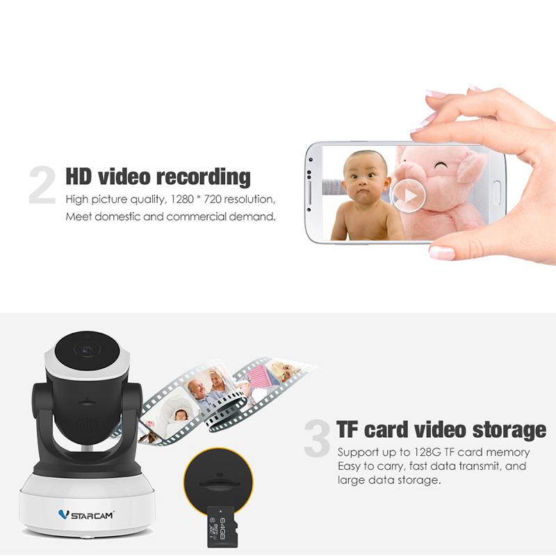 HD Indoor Wireless 720P Security IP Camera Surveillance WiFi CCTV Camera rotate