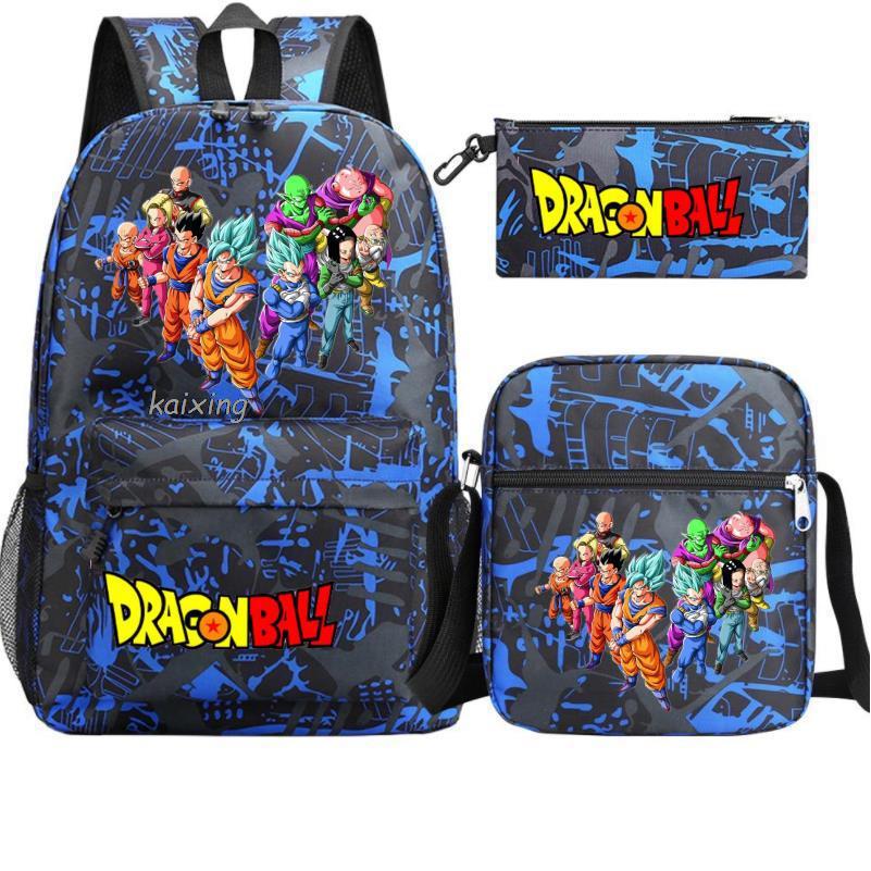 Dragon Ball Backpack Shoulder Bag Travel Bag 3-Piece Set