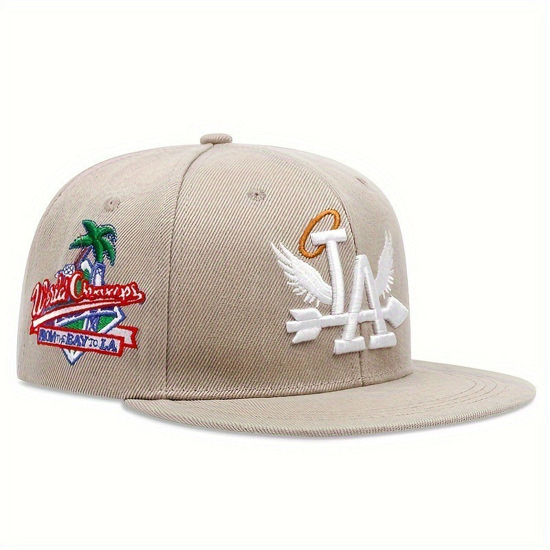 Flat top LA to the Bay Snapback baseball flat edge hat