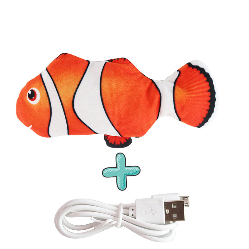 USB Charger Toy Fish Moving Electric Floppy Fish Realistic Pet Chew Bite cat dog toy