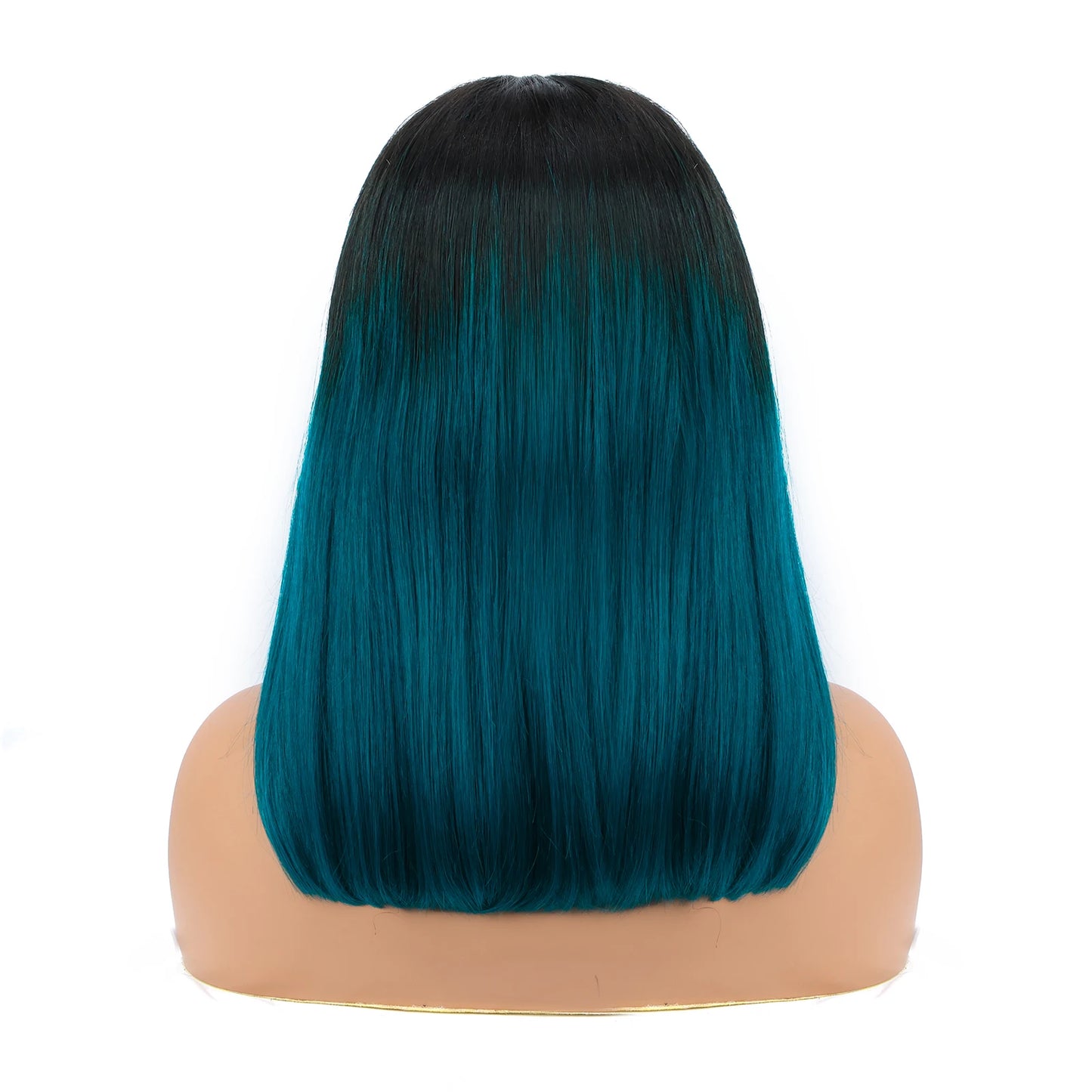 4x4 Lace Closure short Bob Wigs Human Hair T1B/green Color Bob Wig Double Drawn Straight Human Hair Lace Front Wig