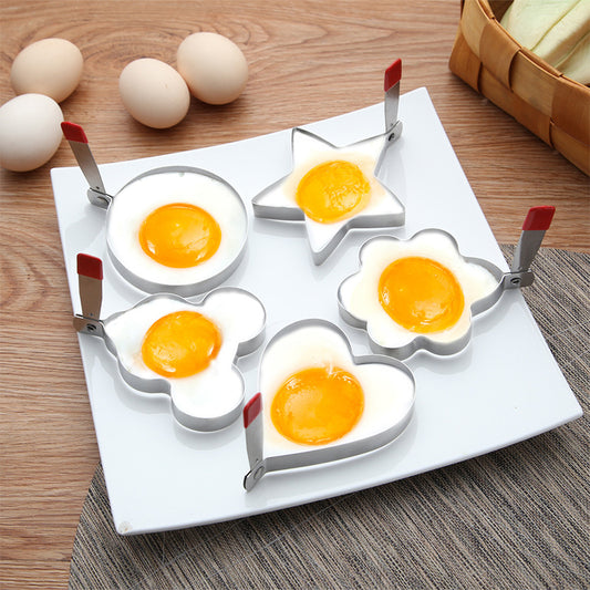 Stainless Steel Egg Cooker With Anti-Loose Clips Creative Heat-Proof Kitchen Omelet Mold