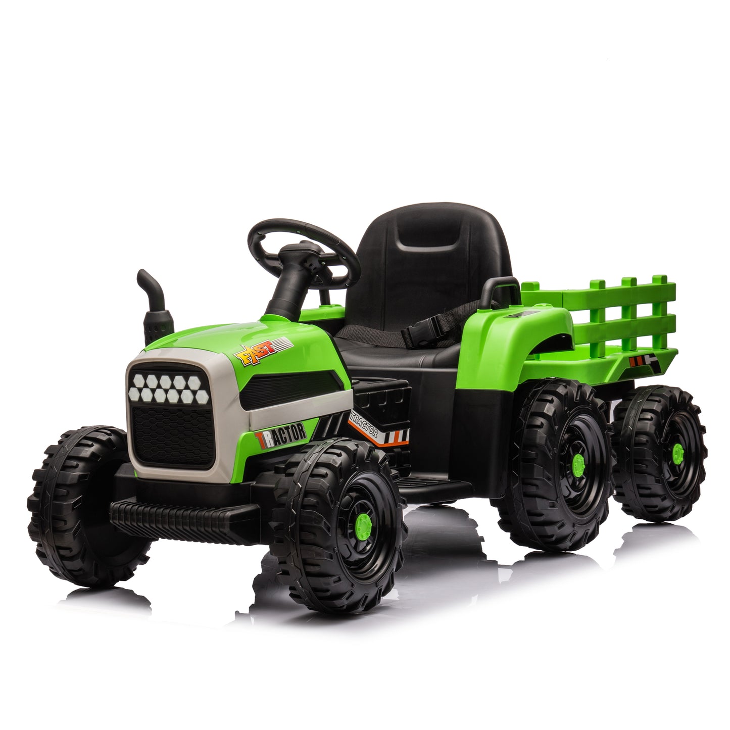 Electric Tractor powered by 24V battery, 200w * 2 motor 1.86-4.97MPH/remote control three speed adjustable