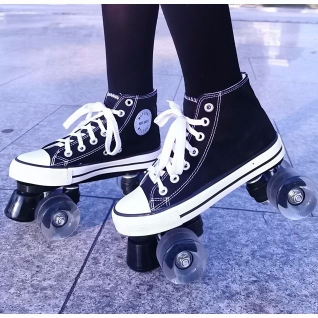 Canvas Roller Skates 4-wheels Sneakers