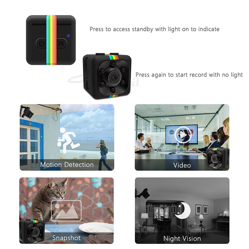 1080P HD Sport DV DVR Monitor Concealed camera SQ 11 night vision micro small camera Mini camcorder