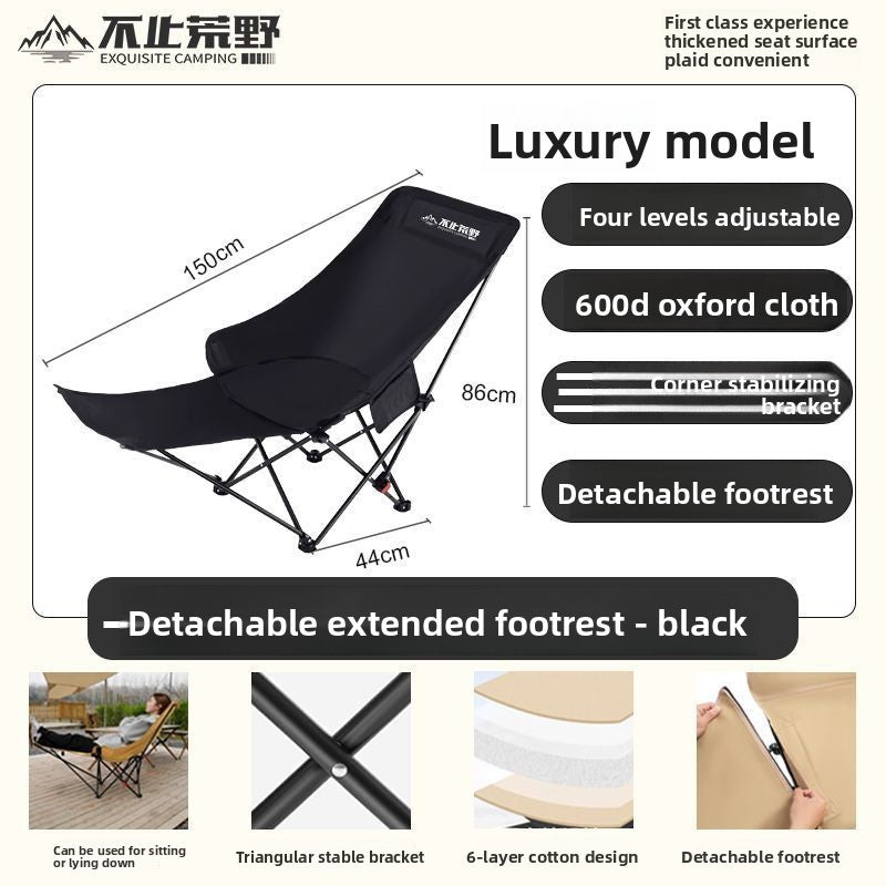 Adjustable Padded Portable Folding Chair for Outdoor Camping