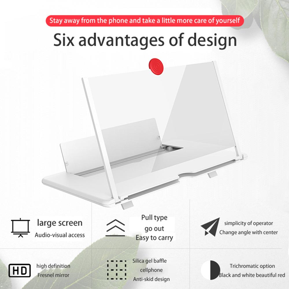 3D Phone Screen Magnifier Amplifier Folding Design HD Video Magnifying Glass 12inch
